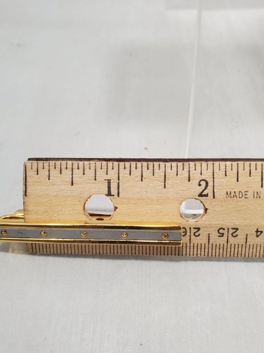 Gold-Tone & Silver-Tone Screw-Detail 3-Piece Cufflink and Tie Clip Set - Picture 8 of 8